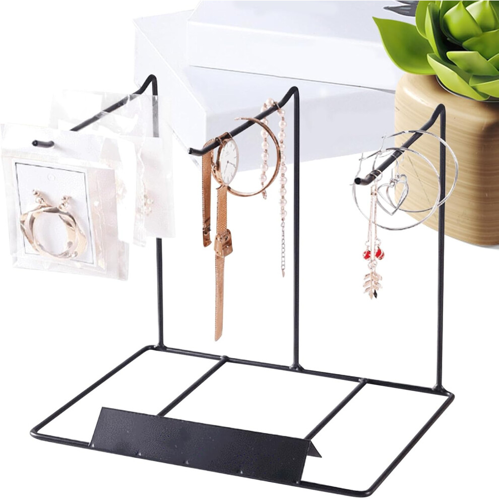 Jewelry Holder | Bracelets Hanger - Aesthetic Black Jewelry Organizer Decorative Earrings Necklaces Bracelets Storage Rack for Vanity Dresser Table Sh