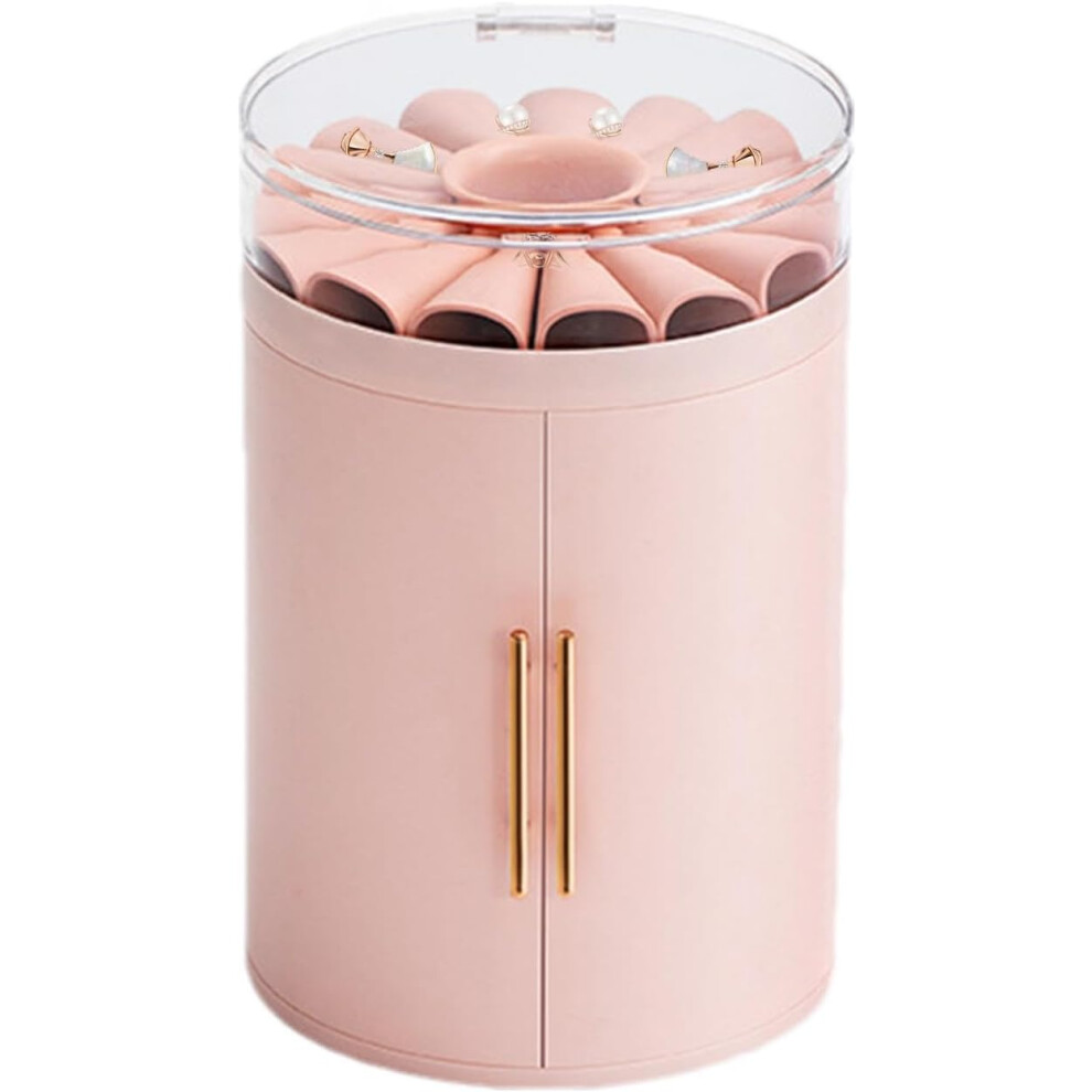 (Pink) Jewelry Box with Drawers, Storage Box Jewelry Holder, Jewelry Case Drawer Organizer, 5 Layer Jewelry Box Large Capacity for Necklaces Bracelets