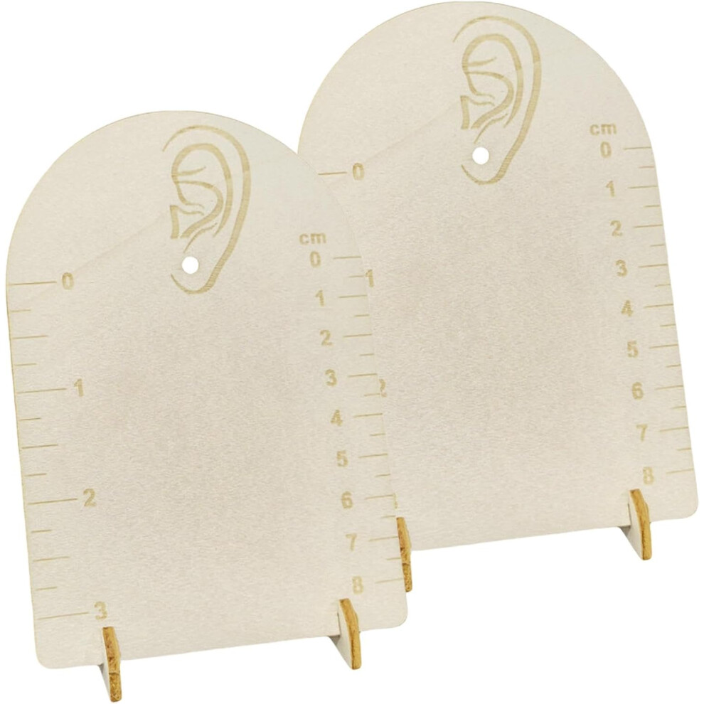 Earring Holder for Measuring | Display Stand Wooden Earring Holder with Measurement | Ear Stud Jewelry Organizer Measuring Earring Display for Dangle