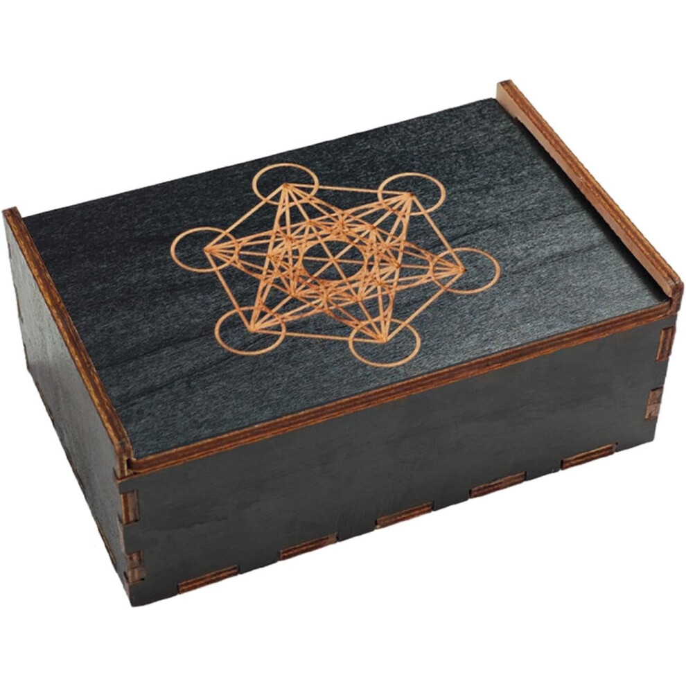 (5) Wooden Tarot Card Box | Tarot Card Storage & Case,Vintage Trinket Box Wood Jewelry Box Small Wood, Vintage Multifunctional Box for Tarot Card, Trinket
