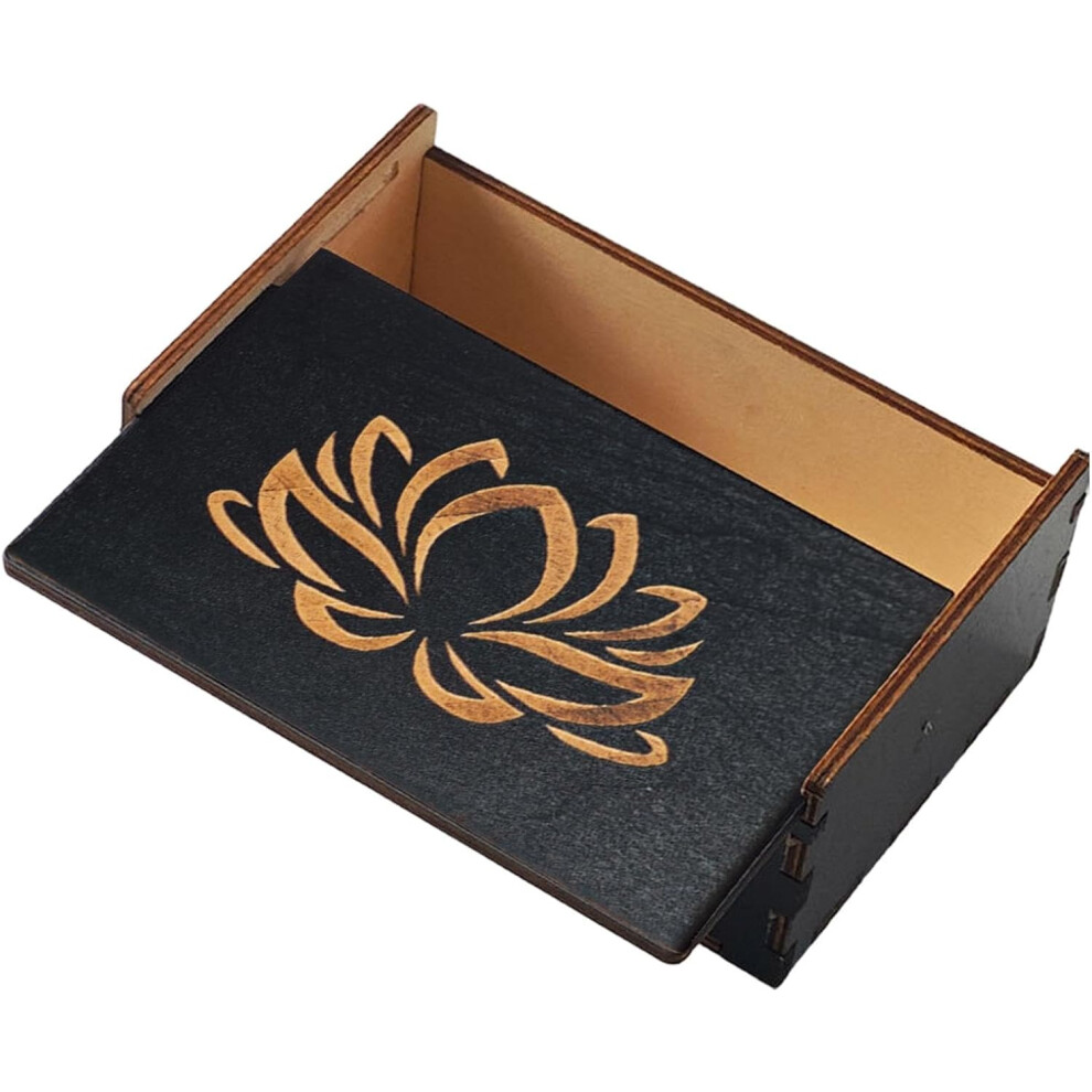 (1) Wooden Tarot Card Box | Tarot Card Storage & Case,Vintage Trinket Box Wood Jewelry Box Small Wood, Vintage Multifunctional Box for Tarot Card, Trinket