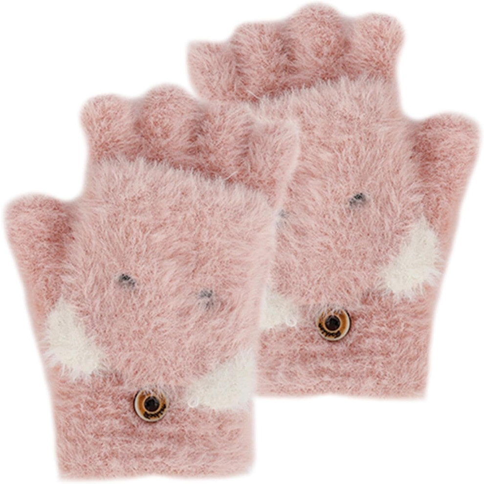 (B, pink color) USB Hand Warmer Gloves | Full & Half Fingers Mittens Comfortable Warm Electric Gloves | Winter Supplies, Soft Laptop Gloves Mittens fo-image-OPC-PGNNJN5-NEW