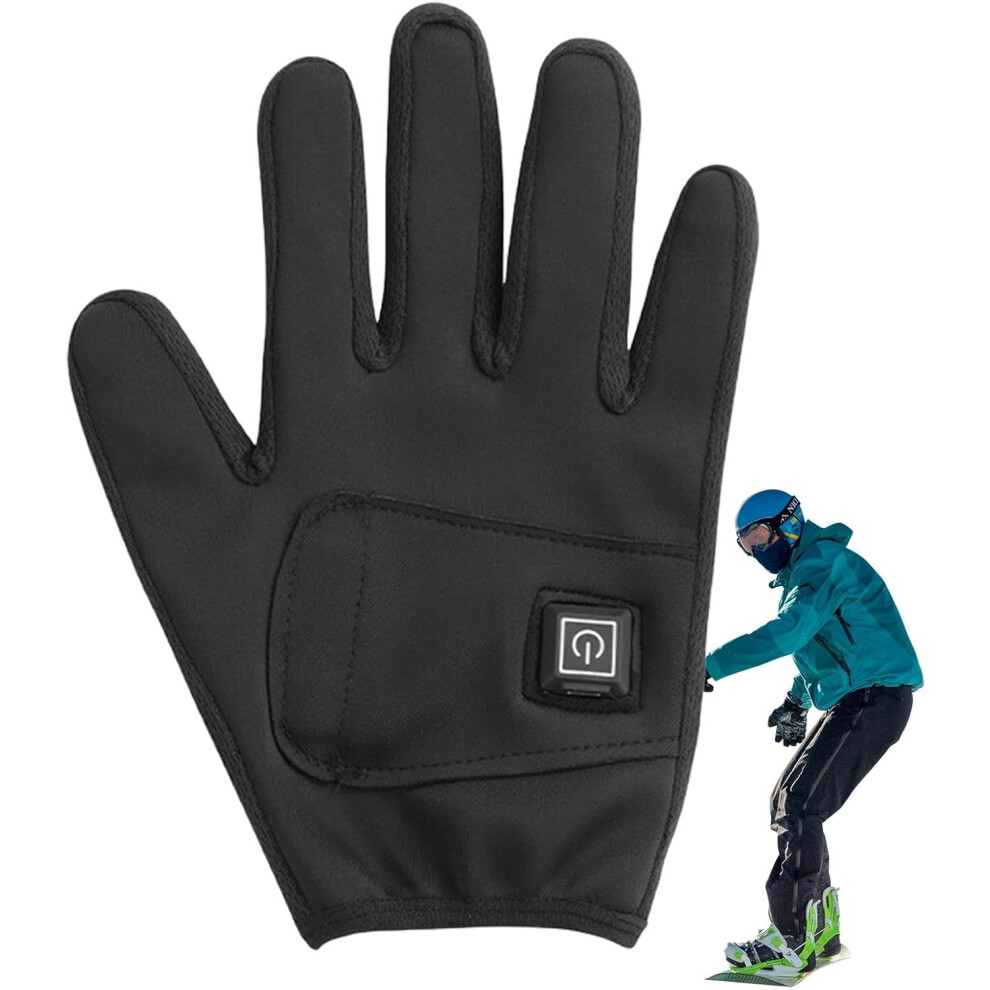 (B, left hand) Warming Gloves,Battery Operated Thermal Gloves | Heated Motorcycle Gloves Hand Warmers, Cold Weather Gear for Cycling Fishing Hiking Sk