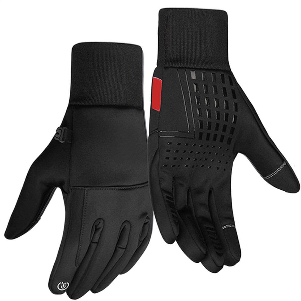 (A, L) Windproof Cycling Gloves,Touchscreen Thermal Cycling Gloves | Windproof Cuffs Winter Biking Gloves For Cold Weather Women Thermal Gloves Not,Specified