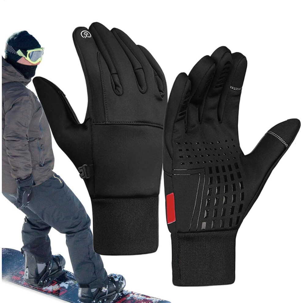 (B, M) Windproof Cycling Gloves,Touchscreen Thermal Cycling Gloves | Windproof Cuffs Winter Biking Gloves For Cold Weather Women Thermal Gloves