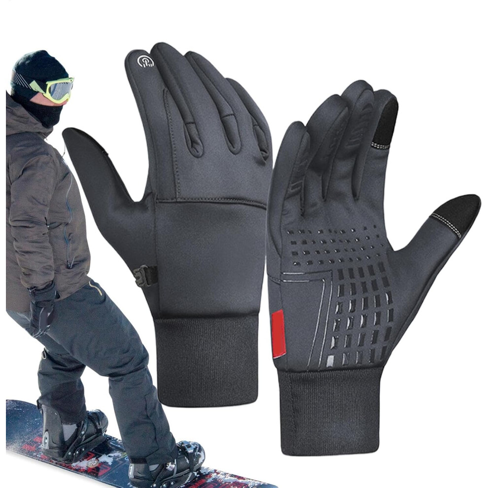 (D, L) Windproof Cycling Gloves,Touchscreen Thermal Cycling Gloves | Windproof Cuffs Winter Biking Gloves For Cold Weather Women Thermal Gloves