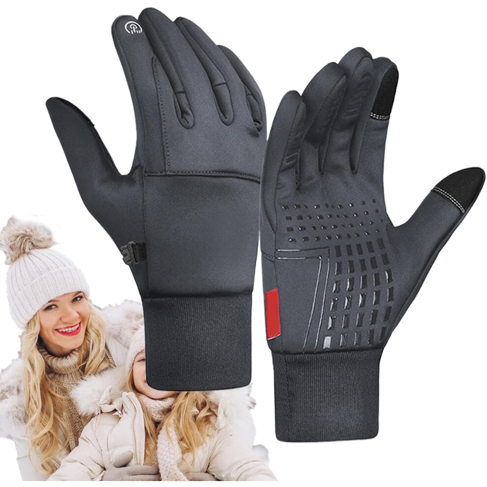 (E, XL) Windproof Cycling Gloves,Touchscreen Thermal Cycling Gloves | Windproof Cuffs Winter Biking Gloves For Cold Weather Women Thermal Gloves
