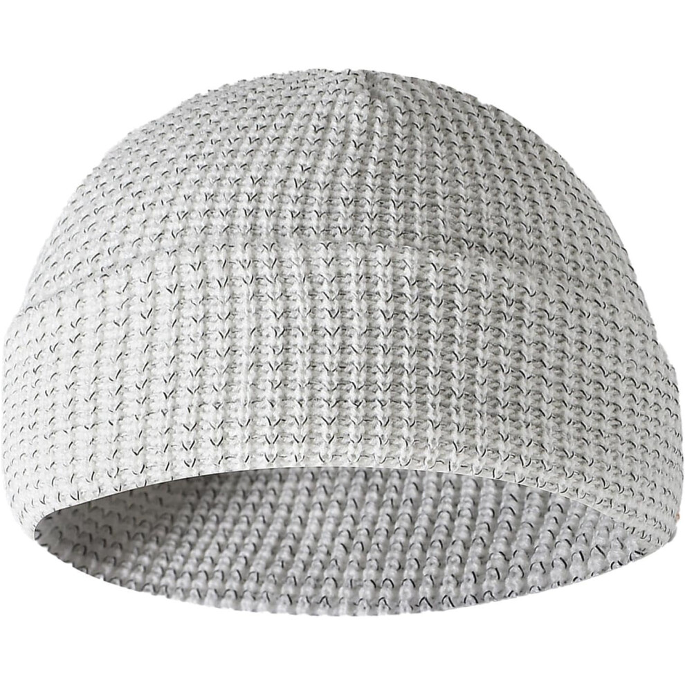 (L, ) Reflective Beanie - Winter Warm Reflective Running Beanie,Winter Warm Knit Hat Caps, Versatile High Visibility Beanie For Cyclists, Runners White