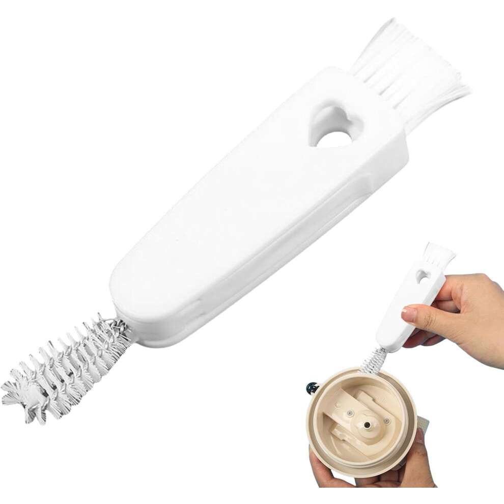 (White) Bottle Lid Cleaning Brush | Multifunctional Lid Crevice Cup Cleaner Brush - Tiny Crevice Tool Kitchen Gadgets, Handy Hand Tools For All Kinds White
