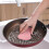 (Pink) Silicone Sponge, Multipurpose Dishwashing Sponge with Soft Bristles, Quick-Drying, Multi-Use Kitchen Sponge, Kitchen Scrubber, Pot Scrubber for 7