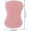 (Pink) Silicone Sponge, Multipurpose Dishwashing Sponge with Soft Bristles, Quick-Drying, Multi-Use Kitchen Sponge, Kitchen Scrubber, Pot Scrubber for 4