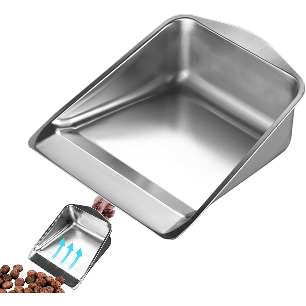 Metal Dust Pan - Heavy Duty Dustpan with Handle | Metal Sweepers Household Cleaning foor Indoor Outdoor Kitchen Bathroom Garage Apartment