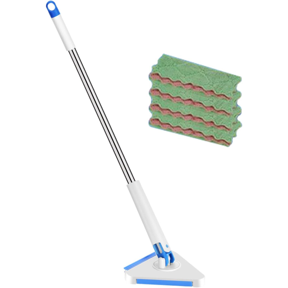 Wall Cleaner Mop - Rotatable Window Scrubber with Four Pads | Multipurpose Scrubber for Ceiling Mirror Window Door Tiles