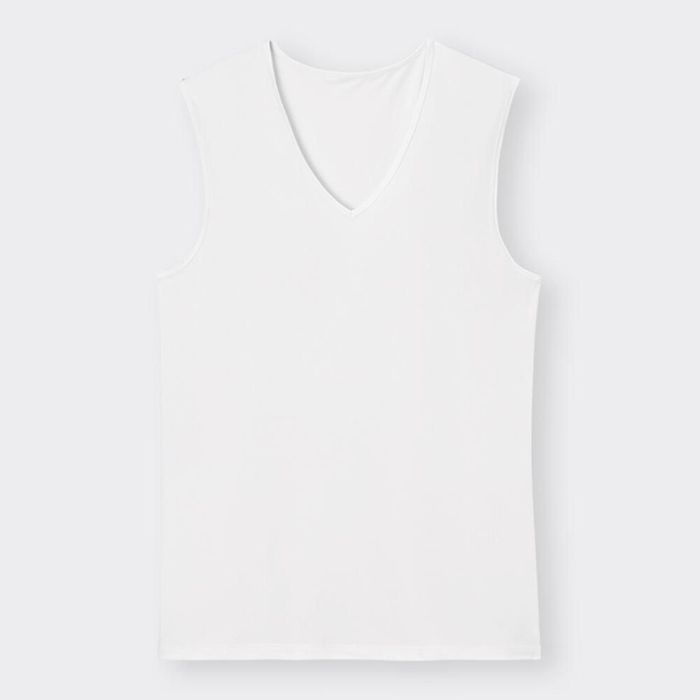 (09 BLACK/3XL) Gu By Uniqlo Style Dry Mesh V Neck Tee  Sleeveless