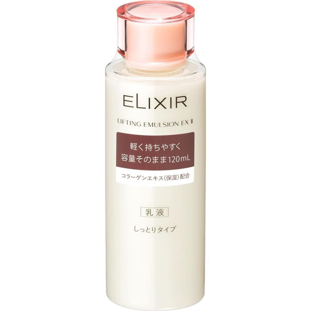 Shiseido Elixir Elixir Lifting Emulsion Ex Ii 120ml Milky Lotion After Applying Lotion, Apply A Dime-sized Amount To Palm Of Hand Or Cotton