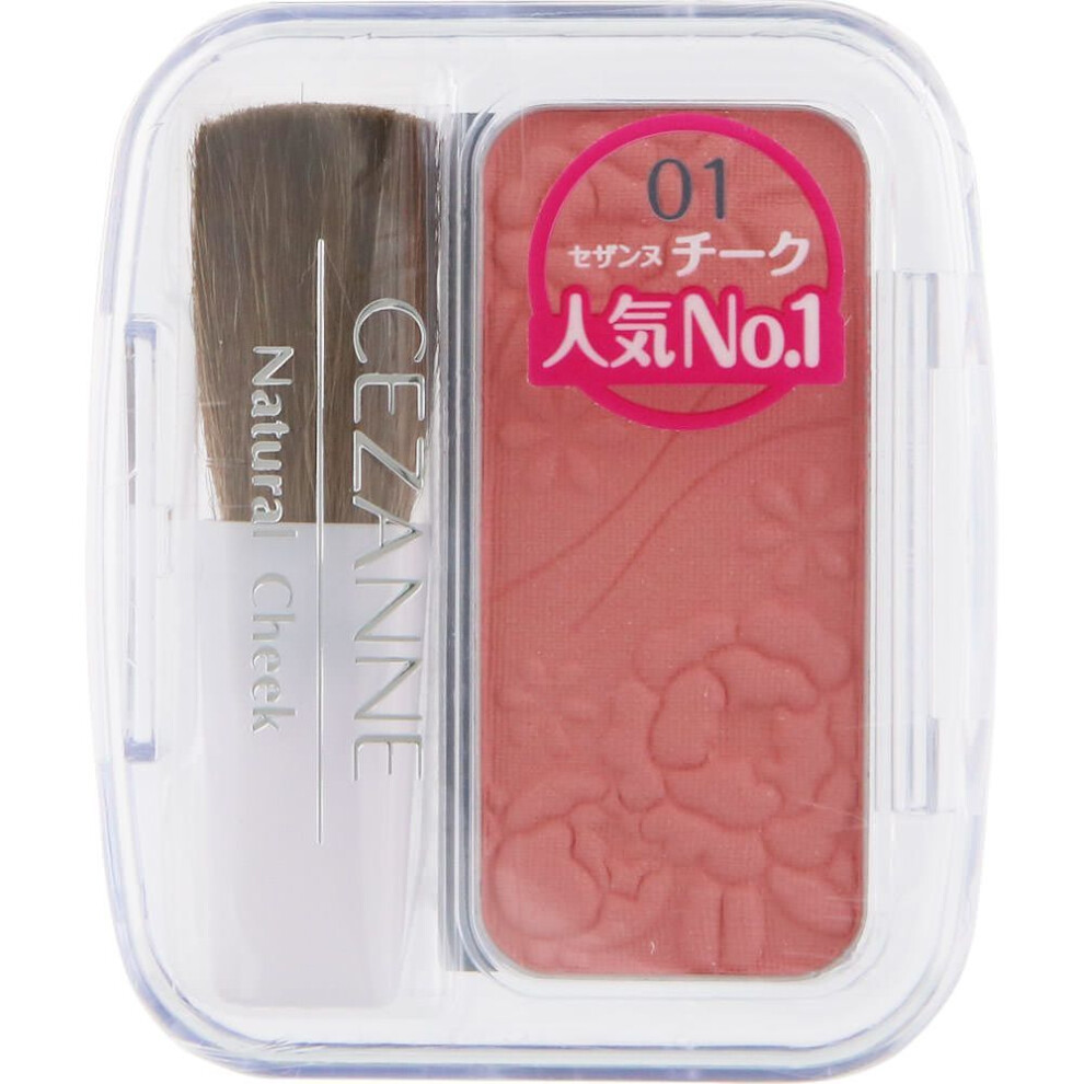 Cezanne Sezanne Natural Blush N 01 Peachy Pink 3.6g Skin Makeup Apply To The Cheeks With A Brush. Skin Makeup