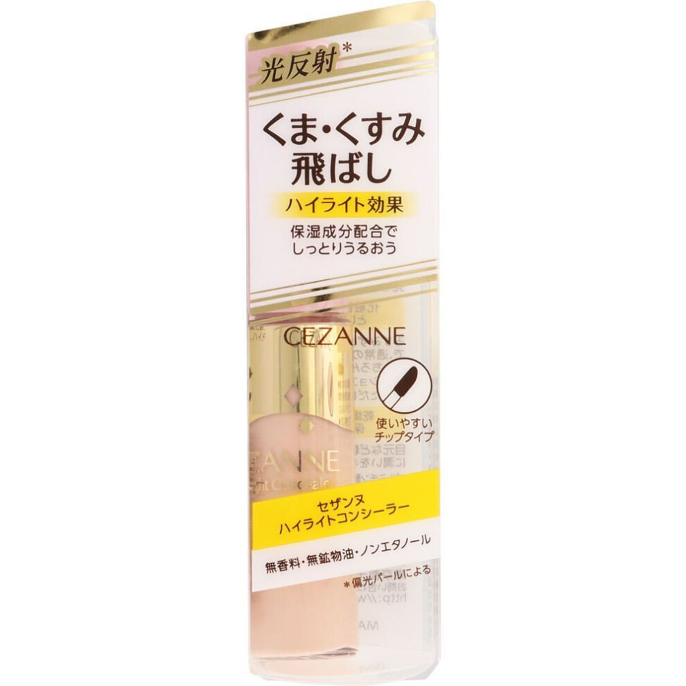 Cezanne Sezanne Highlighter Concealer Clear Beige Skin Makeup Apply Directly To Dark Circles Around The Eyes, Nose, Corners Of The Mouth, Etc., Using