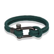 (23cm, Green) Unisex Outdoor Camping Rescue Emergency Rope Bracelet