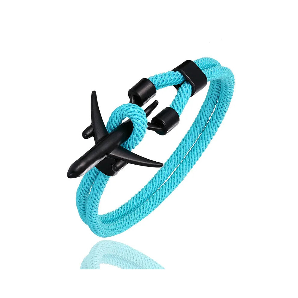 (19cm, Blue 2) Unisex Airplane Anchor Bracelets Charm Rope Bracelet-image-OPC-PGNNYJK-NEW