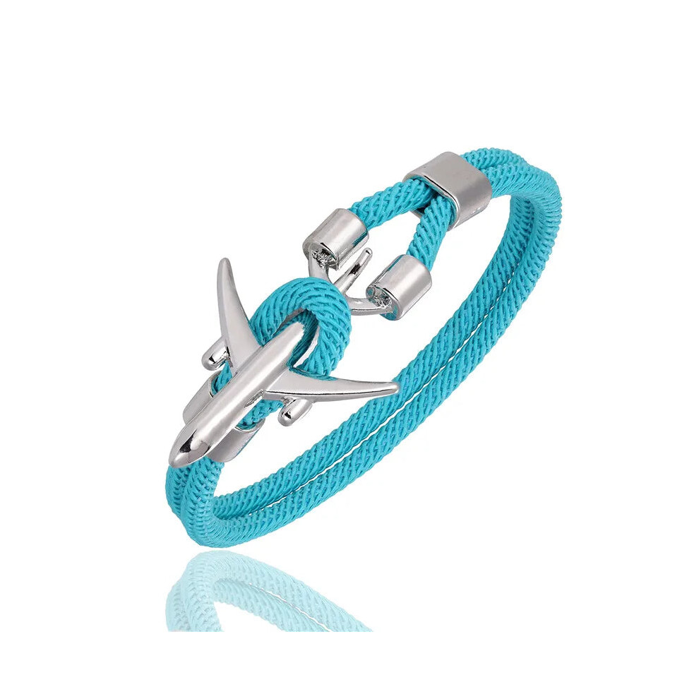 (21cm, Blue 1) Unisex Airplane Anchor Bracelets Charm Rope Bracelet-image-OPC-PGNNYKY-NEW