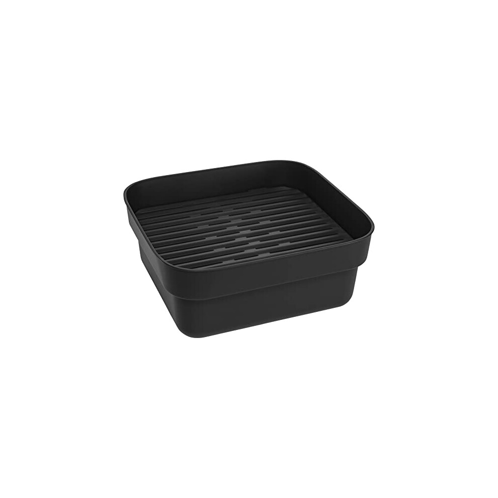 Brabantia Washing Up Bowl with Removable Draining Tray (Dark Grey) Ideal for Rectangular/Square Kitchen Sinks (34.8 x 37.9 x 15.9cm)