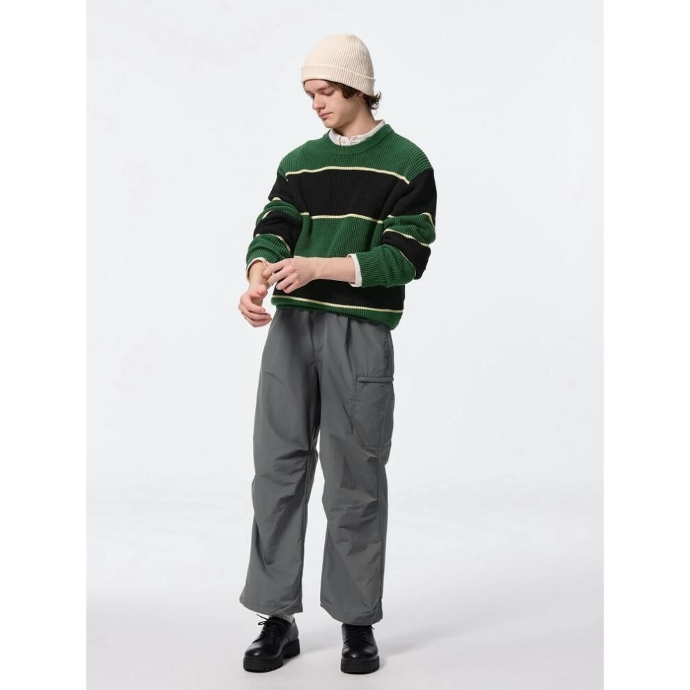 (09 BLACK/XS) Gu By Uniqlo Nylon Zip Parachute Pants