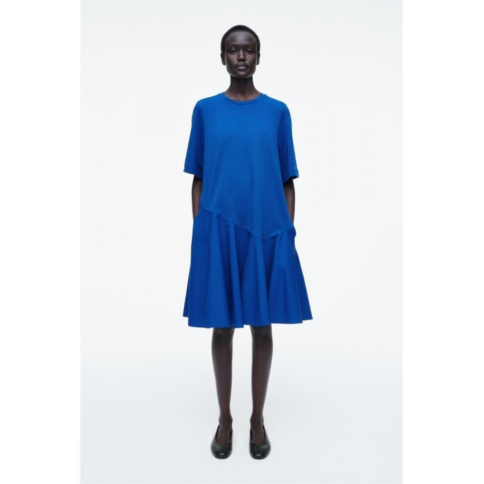 (cobalt/L) Cos Japan Asymmetric Mini T Shirt Dress