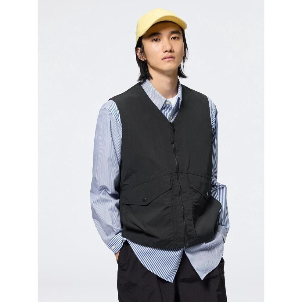 (09 BLACK/XS) Gu By Uniqlo Zip Up Vest