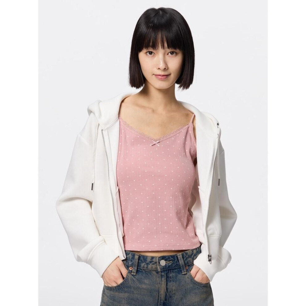 (30 NATURAL/XS) Gu By Uniqlo Cotton Blend Cropped Camisole  Dry   Heart