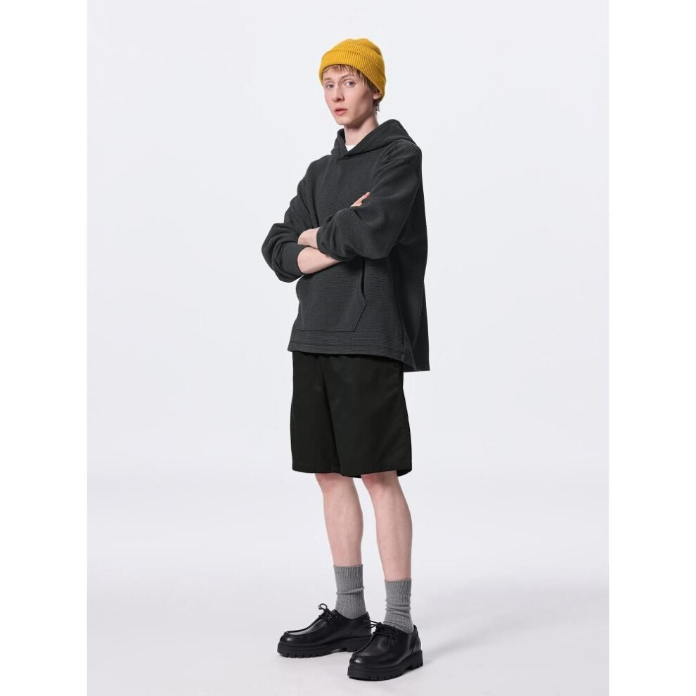 (67 BLUE/XL) Gu By Uniqlo Cotton Relaxed Half Pants
