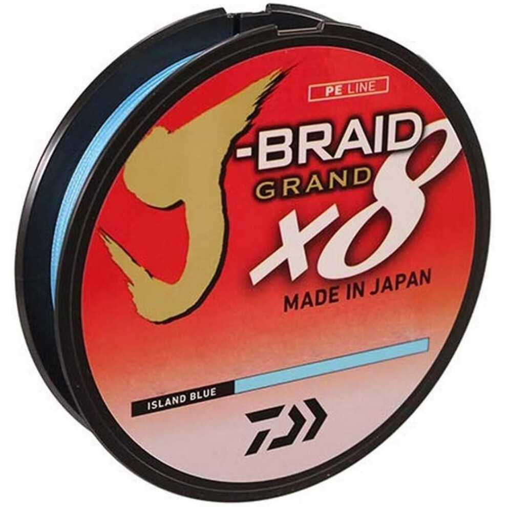 Daiwa J Braid 300m 8 Strand Round Braid Line 50 Lb Blue  Island Blue