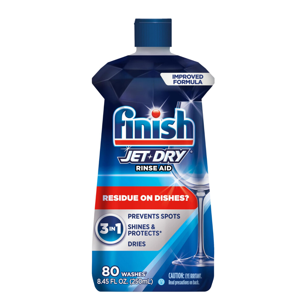 Finish Jet-Dry Rinse Aid, 8.45oz, Dishwasher Rinse Agent & Drying Agent