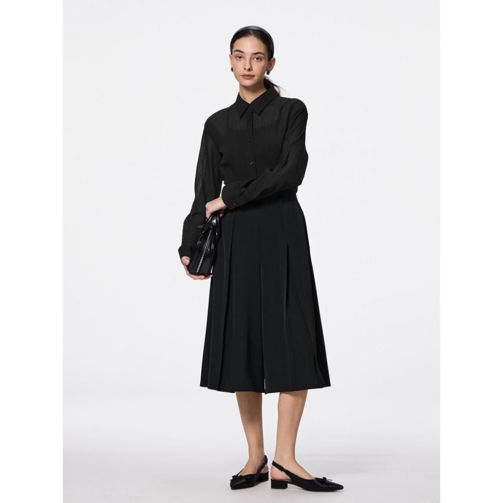 (09 BLACK/XL) Gu By UniQlo Drape Culottes Q
