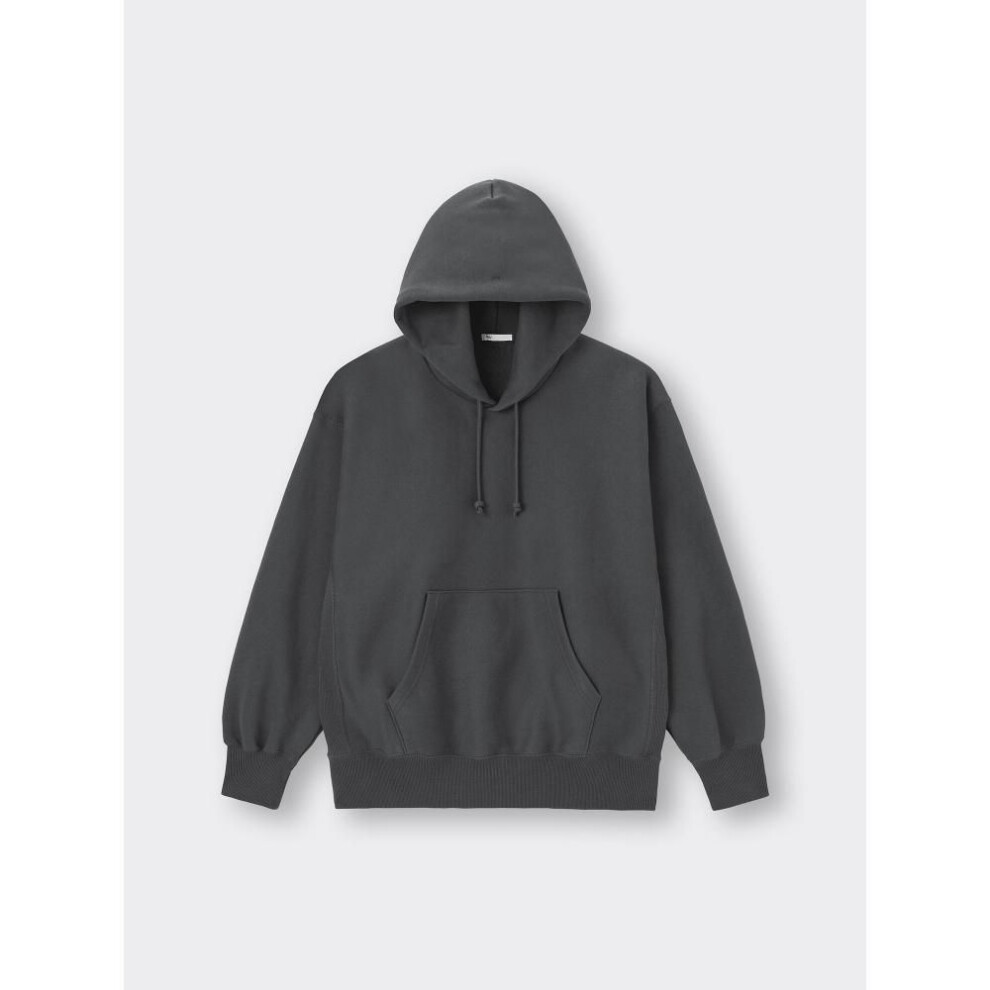 (02 LIGHT GRAY/S) Gu By Uniqlo Heavyweight Sweat Hoodie  Long Sleeve  +os  Us Specification