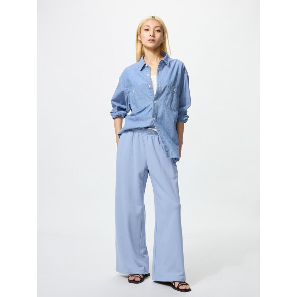 (61 BLUE/XS) Uniqlo Japan Sweatshirt Wide Pants