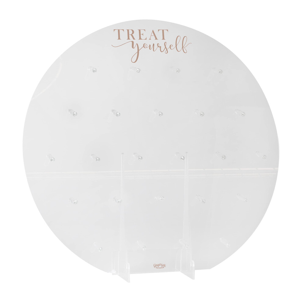 Ginger Ray Clear Acrylic Circular Wedding Donut Wall, Solid