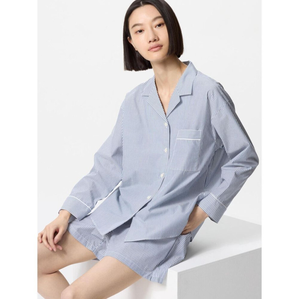 (66 BLUE/3XL) Uniqlo Japan Pjamas Long Sleeve