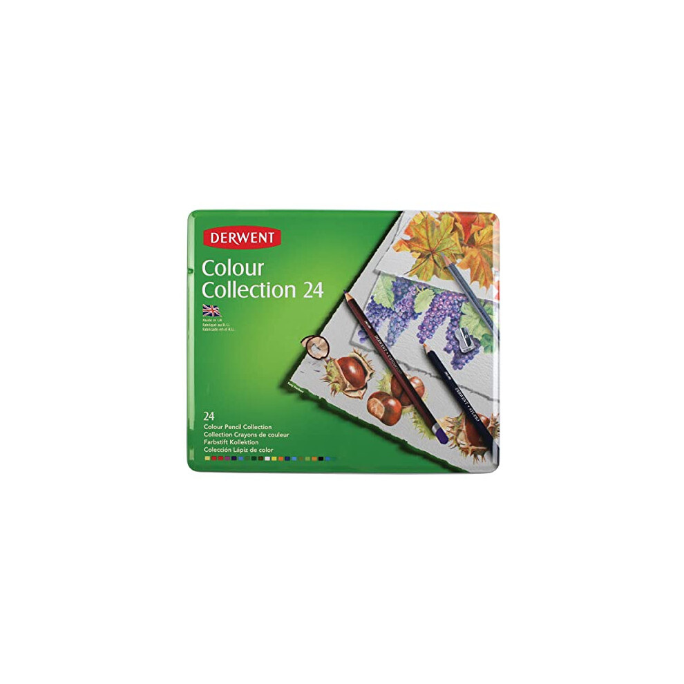 Derwent Colour Collection Sampler Kit, Set of 24 Pencils, Blocks and Accessories for Colouring and Drawing, Professional Quality, 0700212