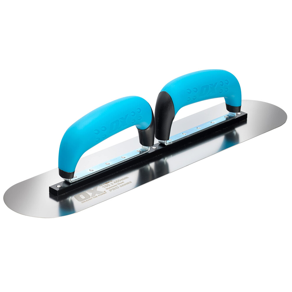 OX Tools Double Handle Pool Trowel, Blue
