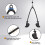 DASKING Ergonomic Triceps Rope Pull Down Attachment, Tricep Rope LAT Pulldown Cable Machine Attachments, Non-slip Rubber Grip for Triceps Exercise, 4