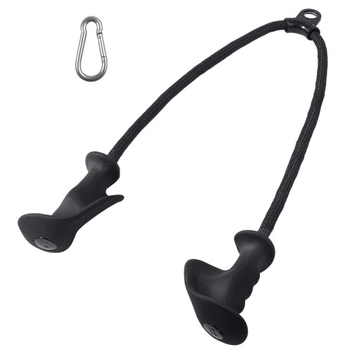 DASKING Ergonomic Triceps Rope Pull Down Attachment, Tricep Rope LAT Pulldown Cable Machine Attachments, Non-slip Rubber Grip for Triceps Exercise,