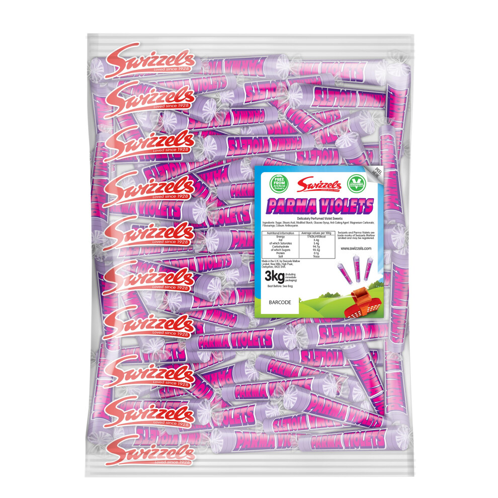 Swizzels 3Kg Bulk Sweets Bag Of Parma Violets - Party Pack