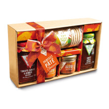 Cottage Delight Pate Hamper, Perfect Pate Classics, Tomato Garlic & Ginger Chutney 310g, Farmhouse Pork Pate 90g, Wild Boar & Merlot Pate 90g, Sweet