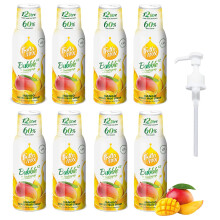8 Pack - FruttaMax Mango Syrup | Less Sugar | 60% Real Fruit Concentrate | Suitable for soda Machine 8x500ml
