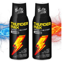 2 Pack - FruttaMax Energy Drink Syrup ? Fizzy Caffeinated Syrup with Low Sugar | Soda Maker Compatible, Great for Active Lifestyle 2x500ml -