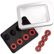 Senston 8 Pieces Bearings Skateboard High Speed Double Shielded Ceramic 608 RS ABEC-11 for Skateboard Trucks Scooters Wheel Roller Skate