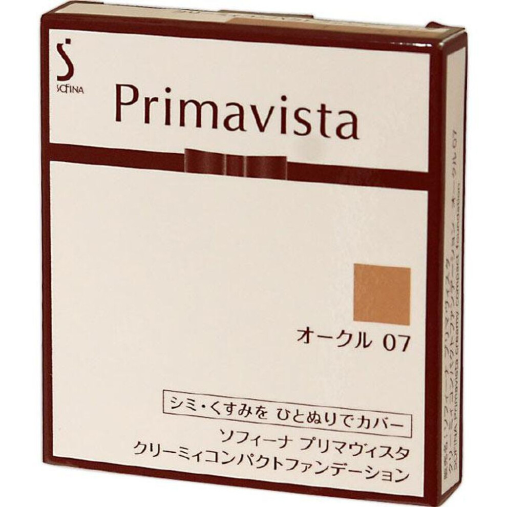 Kao Sofina Prima Vista Creamy Compact Foundation Ochre 07 Foundation (liquid, gel, cream) (1) Use after conditioning your skin with Primavista makeup