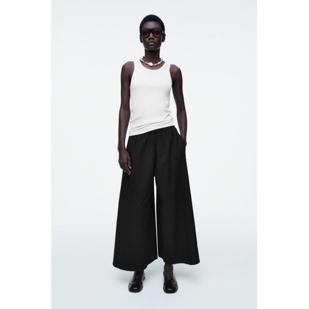 (Black/32) Cos Japan Seersucker Culottes