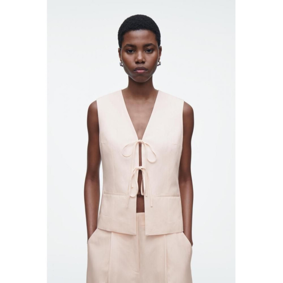 (light pink/36) Cos Japan Tie Front Vest