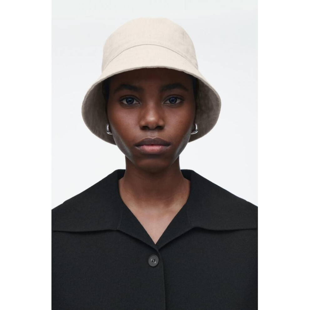 (light beige/undyed/XS/S) Cos Japan Linen Bucket Hat